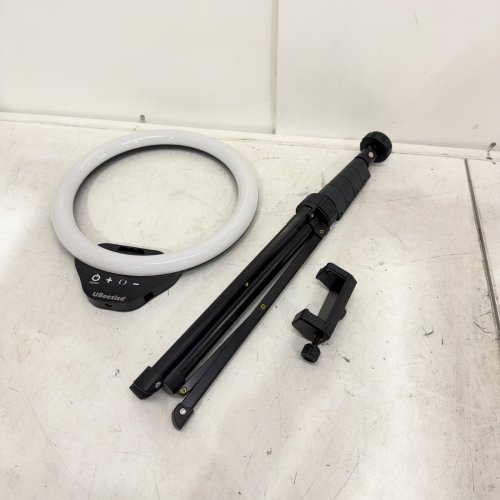 UBEESIZE LED RING LIGHT WITH TRIPOD STAND PHONE HOLDER - UP TO 62"H - 12" - COMPATIBLE WITH ALL CELL PHONES & LIGHTWEIGHT CAMERAS - BLACK (MODEL: TBC001) image 2