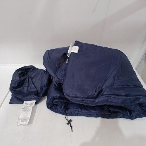 AMAZON BASICS TWO PERSON SLEEPING BAG WITH CARRYING BAG - 84" X 31.5" - NAVY BLUE image 2