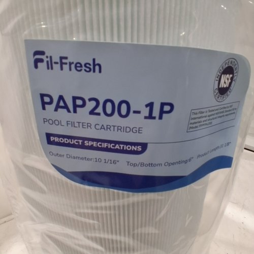 FIL-FRESH POOL FILTER CARTRIDGE - 10 1/16" X 21 1/8" X 6" TOP/BOTTOM OPENING - WHITE (MODEL: PAP200-1P) image 3