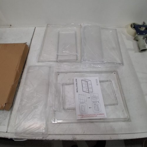 3TIER ACRYLIC DISPLAY BOX WITH DOORS -CLEAR image 2