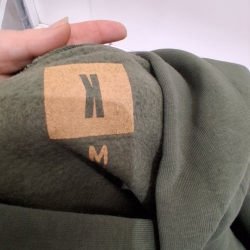 *CUSTOM* MEN'S IKONICFOX GRAPHIC HOODIE - MEDIUM - OLIVE GREEN image 4