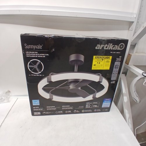 ARTIKA SUNNYVALE CEILING FAN - 28" - BLACK - (MODEL: 1806313) image 4