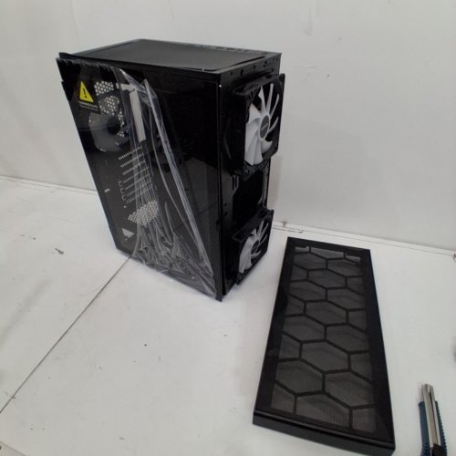 MONTECH ATX MID-TOWER GAMING CASE WITH TEMPERED GLASS- 3 X 140MM& 3 X 120MM FIXED RGB LIGHTING FANS - BLACK (MODEL: X3 MESH) image 4