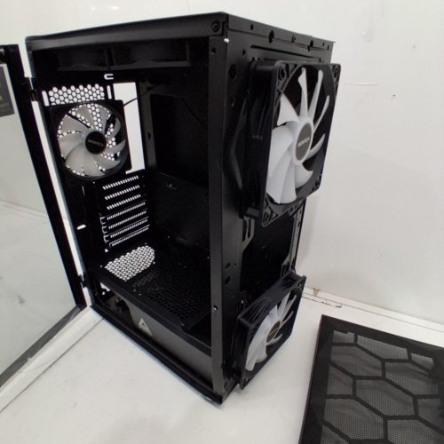 MONTECH ATX MID-TOWER GAMING CASE WITH TEMPERED GLASS- 3 X 140MM& 3 X 120MM FIXED RGB LIGHTING FANS - BLACK (MODEL: X3 MESH) image 5