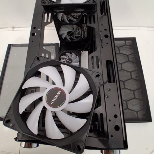 MONTECH ATX MID-TOWER GAMING CASE WITH TEMPERED GLASS- 3 X 140MM& 3 X 120MM FIXED RGB LIGHTING FANS - BLACK (MODEL: X3 MESH) image 11