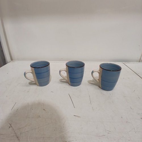 3PK HOMETRENDS MUGS - 12 OZ - BLUE (STYLE: SOPHIA-M-X) image 3