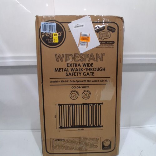 REGALO EASY-OPEN METAL SAFETY GATE - 29" - 56" X 29" - WHITE (MODEL: 1158DS) image 3