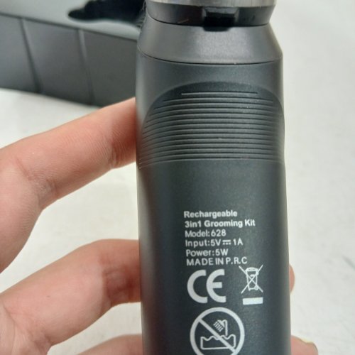 MEN'S RECHARGEABLE 3-IN-1 GROOMING KIT - 5W - BLACK / GRAY (MODEL: 628) image 2
