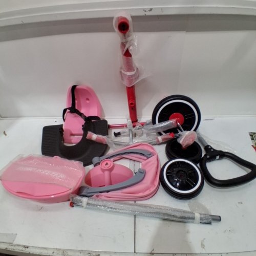 RADIO FLYER 4-IN-1 PEDAL AND PUSH STROLL N' TRIKE - PINK - (MODEL: 469P) image 2