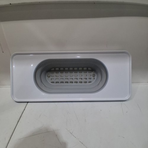 ANGELCARE COLLAPSIBLE DRAINAGE BATHTUB SHELF -30" - FITS 28" TUBS - WHITE/GREY image 2