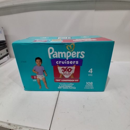 108PK PAMPERS CRUISERS DISPOSABLE BABY DIAPERS - SIZE 4 image 2