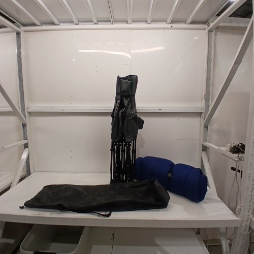 CAMPING COT WITH PADDED MATTRESS - 28" X 73" - BLUE/BLACK (MODEL: A043-002-001) image 2