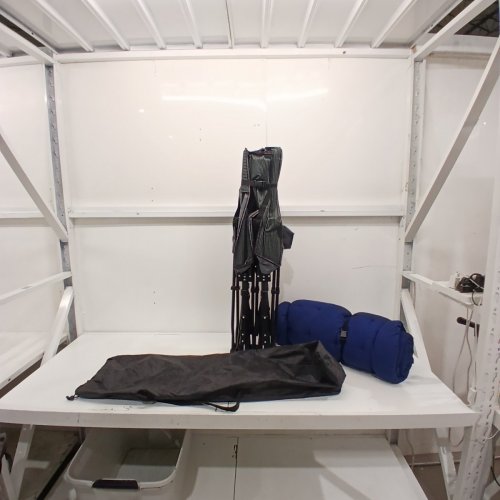 CAMPING COT WITH PADDED MATTRESS - 28" X 73" - BLUE/BLACK (MODEL: A043-002-001) image 3