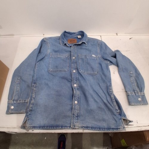 MEN'S LEVI STRAUSS SIGNATURE GOLD LONG SLEEVE DENIM SHIRT - MEDIUM - BLUE (STYLE: S110784) image 2