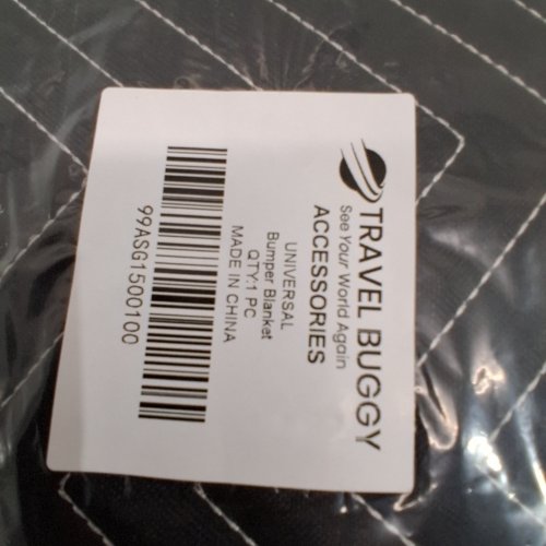 TRAVEL BUGGY UNIVERSAL BUMPER BLANKET AND LOCKING HOOK - 73" X 40.5" - BLACK image 2