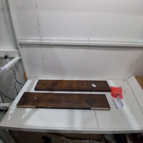 2PK HOOBRO FLOATING WALL MOUNTED SHELVES - 39" X 8" - RUSTIC BROWN - (MODEL: BF100BJP201G2) image 2