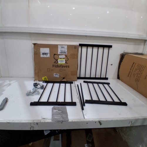 FLDOFAVES ADJUSTABLE EXTRA WIDE METAL SHORT DOG GATE - 18" - 45" - BLACK image 2