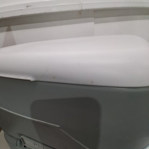 SERENELIFE PORTABLE FLUSHABLE OUTDOOR TOILET WITH WASTE TANK - 120 FLUSHES- 5.2GAL - GREY/WHITE (MODEL: SLCATL320) image 4
