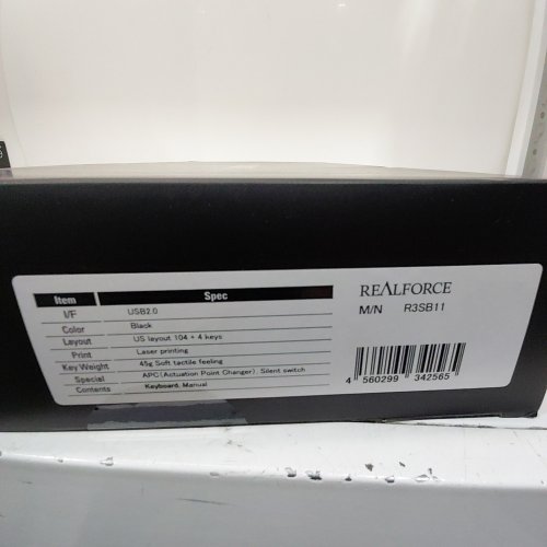 REALFORCE APC SILENT SWITCH WIRED FULL SIZE KEYBOARD - BLACK (MODEL: R3SB11) image 2