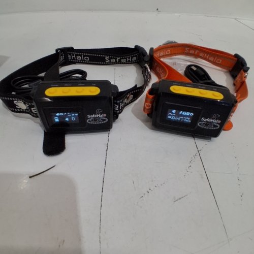 2PK SAFEHALO GPS ELECTRIC WIRELESS DOG FENCE SYSTEM - 65FT - 9840 FT/ 12"-28" - BLACK/ORANGE (MODEL: H09) image 2