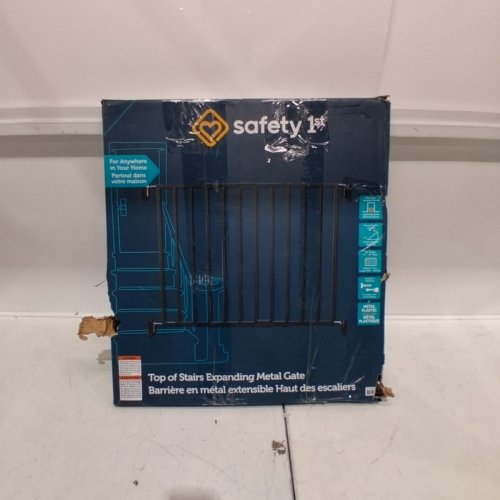 SAFETY 1ST TOP OF STAIRS EXPANDING METAL GATE - 28" X 27"- 42" - BLACK (MODEL: GA090CBLKF2) image 3