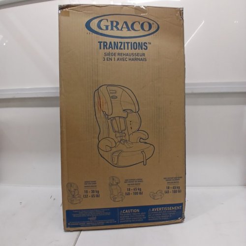 GRACO TRANZITIONS 3-IN-1 HARNESS/HIGHBACK/BACKLESS BOOSTER CAR SEAT - 100LBS MAX/CAP - PROOF/BLACK (MODEL: 2035724) image 11