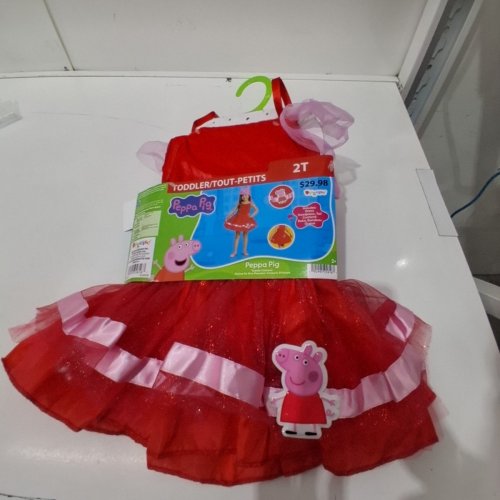 GIRL'S DISGUISE PEPPA PIG TODDLER COSTUME - 2T - RED/PINK (STYLE: 120699M) image 2