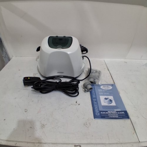 INTEX KRYSTAL CLEAR QS500 DIGITAL SALTWATER SYSTEM WITH E.C.O. FOR ABOVE GROUND POOLS UP TO 15000GAL. - 110V-120V/ REQUIRES 700-3000GPH FILTER - GREY/WHITE (MODEL: 26667EG) image 3