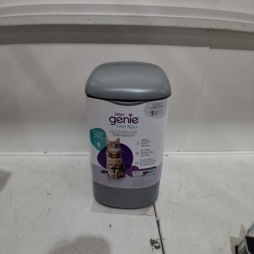 LITTER GENIE EASY ROLL PAIL WITH EASY ROLL WITH REFILL BAGS AND ODOUR-LOCKING - HOLDS UP TO 8 DAYS OF CAT LITTER - GREY (MODEL: 666594/I000371) image 2