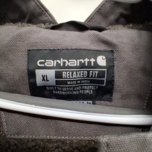 MEN'S CARHARTT RELAXED FIT WASHED DUCK SHERPA-LINED UTILITY BARTLETT JACKET - EXTRA LARGE - GREY (STYLE: OJ3826-M) image 3