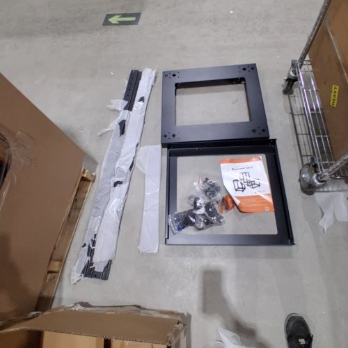 RIVECO HEAVY DUTY OPEN FRAME SERVER RACK WITH WHEELS -25U -48.8" - BLACK (MODEL O5525) image 3