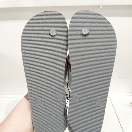 MEN'S GEORGE STRIPED FLIP FLOPS - 9-10 - GREY/YELLOW/AQUA (STYLE: 14DAVEM26) image 4