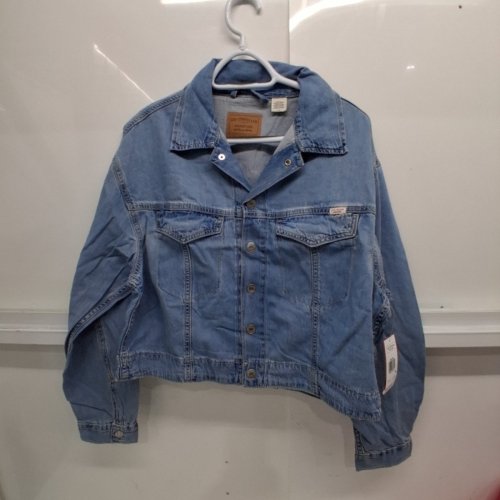 WOMEN'S LEVIS ORIGINAL TRUCKER DENIM JEAN JACKET - LARGE - LIGHT BLUE WASH (STYLE: S110786) image 3