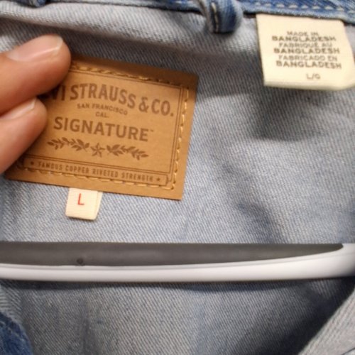 WOMEN'S LEVIS ORIGINAL TRUCKER DENIM JEAN JACKET - LARGE - LIGHT BLUE WASH (STYLE: S110786) image 4