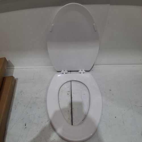 CENTOCO HEAVY DUTY MOLDED PLATIC ELONGATED CLOSED FRONT TOILET SEAT, WHITE (MODEL: DS900-001) image 3