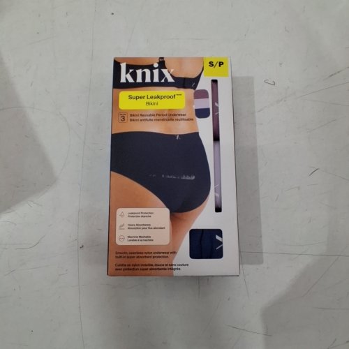 3PK WOMEN'S KNIX SUPER LEAKPROOF REUSABLE PERIOD BIKINI UNDERWEAR - SMALL - ASSORTED COLOURS (STYLE: 3919430) image 2