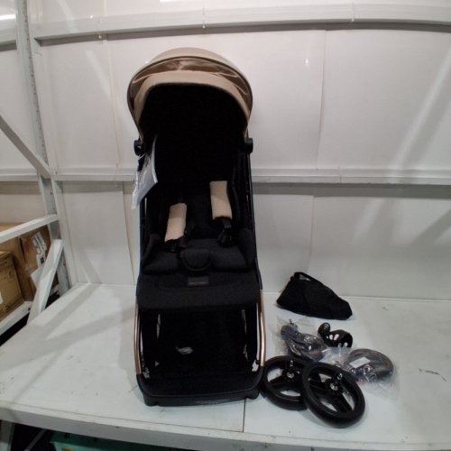 GROMAST GRAVITY FOLDING BABY STROLLER V2.0 WITH ADJUSTABLE BACKREST, CANOPY & CUP HOLDER, LIGHTWEIGHT & UV PROTECTED, ONE-HAND AUTOMATIC FOLDING - KHAKI (MODEL: A4) image 5