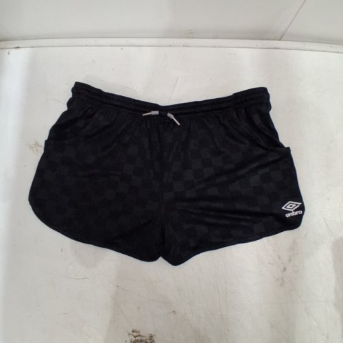 WOMENS UMBRO SATIN CHECKERBOARD LOUNGE SHORTS - EXTRA LARGE - BLACK image 2