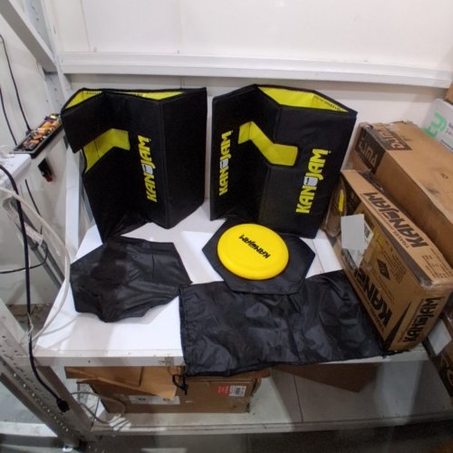 TRAVEL KANJAM OUTDOOR PORTABLE FLYING DISC GAME SET - BLACK/YELLOW image 2