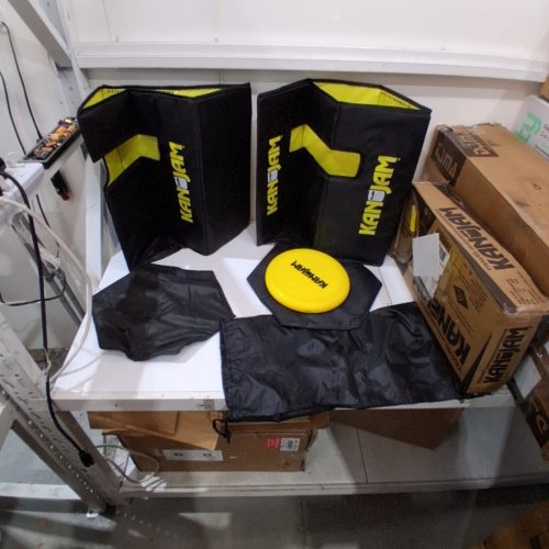 TRAVEL KANJAM OUTDOOR PORTABLE FLYING DISC GAME SET - BLACK/YELLOW image 3