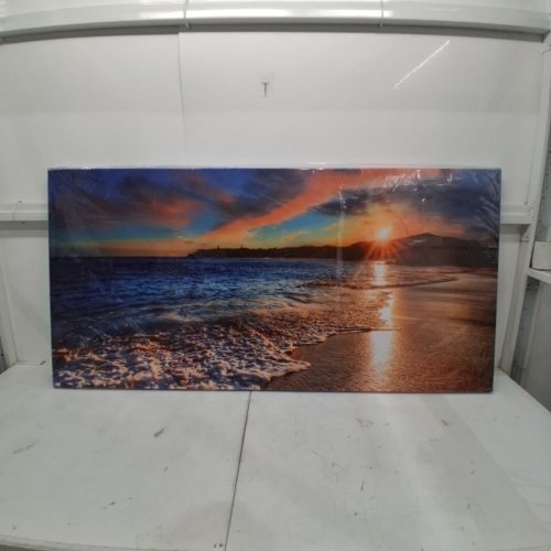 SUNSET BEACH CANVAS WALL ART - 5FT X 2.5FT - MULTICOLOR image 3