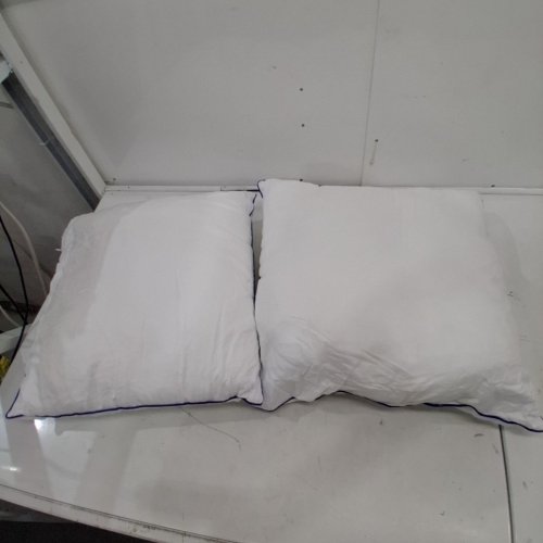 2PK WUUYUEF DECORATIVE WASHABLE PILLOW INSERTS- 18" X 18" - WHITE/BLUE (MODEL: 18) image 2