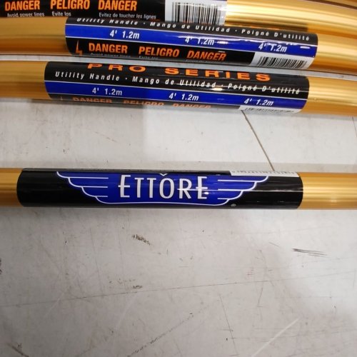 6PK ETTORE METAL UTILITY HANDLE FOR FLOOR SQUEEGEE-TAPERED TIP - 60" - MANGO (MODEL: 034116) image 4