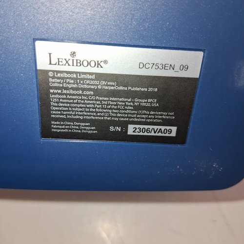 LEXIBOOK COLLINS POCKET SPELLCHECKER AND THESAURUS - BLUE (MODEL: DC753EN) image 3