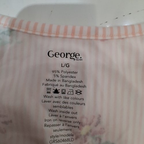 3PC WOMEN'S GEORGE ROBE SLEEP SET - LARGE - PINK / FLORAL (ITEM: GRS60468LD) image 3