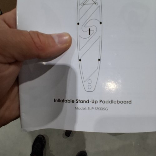 NAIPO STAND UP INFLATABLE PADDLE BOARD & ACCESSORIES - 370LBS MAX - 120" X 32" X 6" - TURQUOISE BLUE / WHITE (MODEL: SUP-SR305G) image 2