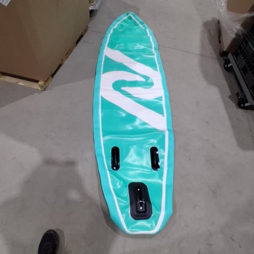 NAIPO STAND UP INFLATABLE PADDLE BOARD & ACCESSORIES - 370LBS MAX - 120" X 32" X 6" - TURQUOISE BLUE / WHITE (MODEL: SUP-SR305G) image 5