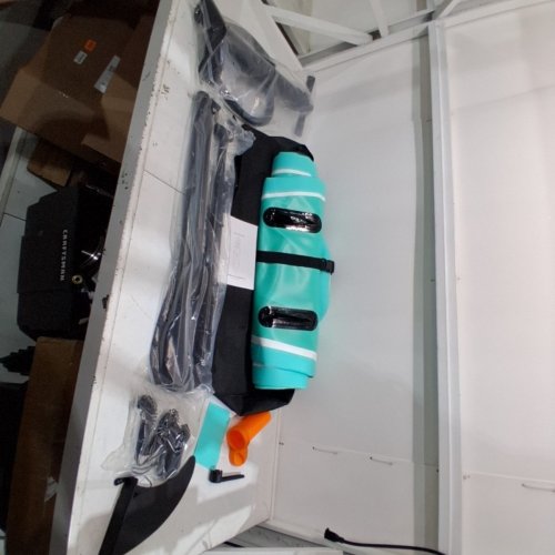 NAIPO STAND UP INFLATABLE PADDLE BOARD & ACCESSORIES - 370LBS MAX - 120" X 32" X 6" - TURQUOISE BLUE / WHITE (MODEL: SUP-SR305G) image 6