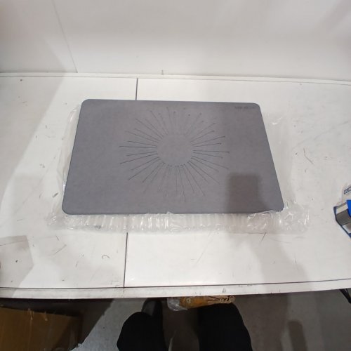 NATUREVA HOME SUPER ABSORBENT QUICK DRY NON-SLIP STONE BATH MAT - 23.5" X 15.5" - GREY/AURA image 2
