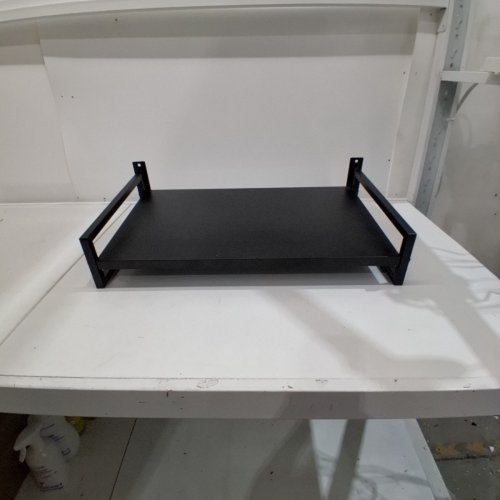 ABCOOL WALL MOUNT KITCHEN ELECTRIC MICROWAVE OVEN HOLDER RACK 24" - BLACK image 2